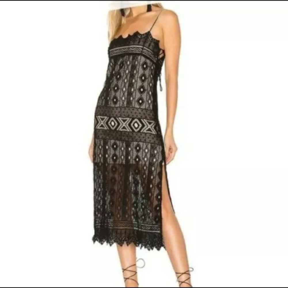 Jens Pirate Booty Caparra Flapper Dress Beach Coverup Black